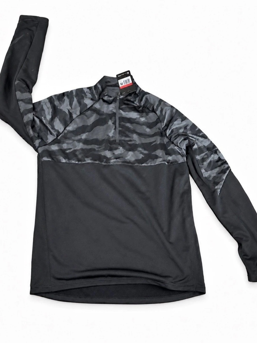 Nike Therma Shield Strike Drill Top Camo Black & Gray Large